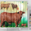 Amazing Santa Gertrudis cattle (Cow) Print Shower Curtain-Free Shipping