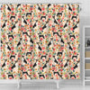 Cute Basenji Dog Floral Print Shower Curtains-Free Shipping