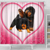 Cute Tibetan Mastiff Puppies Print Shower Curtain-Free Shipping