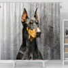 Doberman Pinscher Print Shower Curtains-Free Shipping