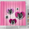 Norwegian Elkhound Print Shower Curtain-Free Shipping