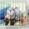 Diamond Dove Bird Print Shower Curtains-Free Shipping