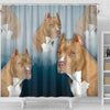 Pit Bull Print Shower Curtains- Free Shipping