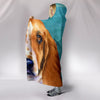 Basset Hound Dog Art Print Limited Edition Hooded Blanket-Free Shipping