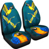 Blue-and-Yellow Macaw Parrot Print Car Seat Covers-Free Shipping