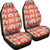 Poodle Dog On Hearts Print Car Seat Covers-Free Shipping