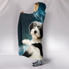 Polish Lowland Sheepdog Print Hooded Blanket-Free Shipping