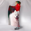 Cute American Eskimo Print Hooded Blanket-Free Shipping