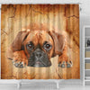 Boxer Dog Print Shower Curtains-Free Shipping