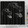 Black Labrador Dog Print Shower Curtain-Free Shipping