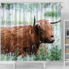 Amazing Highland Cattle (Cow) Print Shower Curtains-Free Shipping