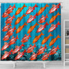 Cherry Barb Fish Print Shower Curtains-Free Shipping