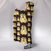 Bulldog Pattern Print Hooded Blanket-Free Shipping