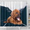 Bloodhound Puppy Print Shower Curtain-Free Shipping