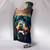 Rottweiler Dog Vector Art Print Hooded Blanket-Free Shipping