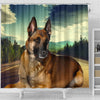 Malinois Dog Print Shower Curtains-Free Shipping