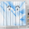 Siberian Husky Print Shower Curtain-Free Shipping