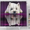 Cute West Highland White Terrier (Westie) Print Shower Curtain-Free Shipping