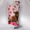 Cardigan Welsh Corgi Paws Print Hooded Blanket-Free Shipping