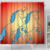 Unicorn Star Print Shower Curtain-Free Shipping