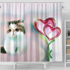 Exotic Shorthair Cat Print Shower Curtain-Free Shipping
