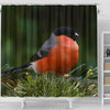 Lovely Bullfinch Bird Print Shower Curtains-Free Shipping