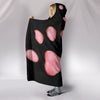 Pink Paws Print Hooded Blanket-Free Shipping