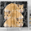 Cute Golden Hamster Print Shower Curtains-Free Shipping