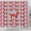 Dandie Dinmont Terrier Dog Art Print Shower Curtains-Free Shipping