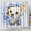 Chihuahua Dog Vintage Art Print Shower Curtains-Free Shipping