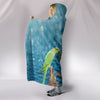 Ring Necked Parakeet Print Hooded Blanket-Free Shipping