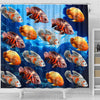 Oscar Fish Print Shower Curtains-Free Shipping