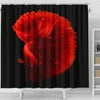 Red Siamese Fighting Fish (Betta Fish) Print Shower Curtains-Free Shipping