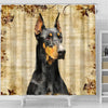 Amazing Doberman Pinscher Print Shower Curtains-Free Shipping