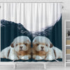 Shih Tzu Print Shower Curtain-Free Shipping