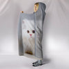 White Persian Cat Print Hooded Blanket-Free Shipping-Special Edition