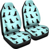 Black Labrador Pattern Print Car Seat Covers- Free Shipping
