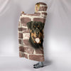 Rottweiler Dog Print Hooded Blanket-Free Shipping