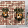 Amazing Rottweiler Dog Print Shower Curtains-Free Shipping