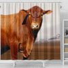 Senepol Cattle (Cow) Print Shower Curtain-Free Shipping