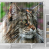 Amazing Maine Coon Cat Print Shower Curtains-Free Shipping