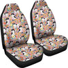 Japanese Chin Dog Floral Print Car Seat Covers-Free Shipping