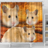 Golden Hamster Print Shower Curtains-Free Shipping