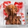 Cute Vizsla Print Shower Curtains-Free Shipping