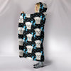 Maltese Dog Pattern Print Hooded Blanket-Free Shipping