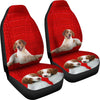 Brittany dog On Red Print Car Seat Covers-Free Shipping
