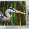 Grey Heron Bird Print Shower Curtains-Free Shipping