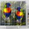 Lories And Lorikeets Bird Print Shower Curtains-Free Shipping