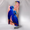 Hyacinth Macaw Parrot Print Hooded Blanket-Free Shipping