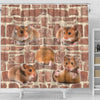 Cute Djungarian Hamster Print Shower Curtains-Free Shipping